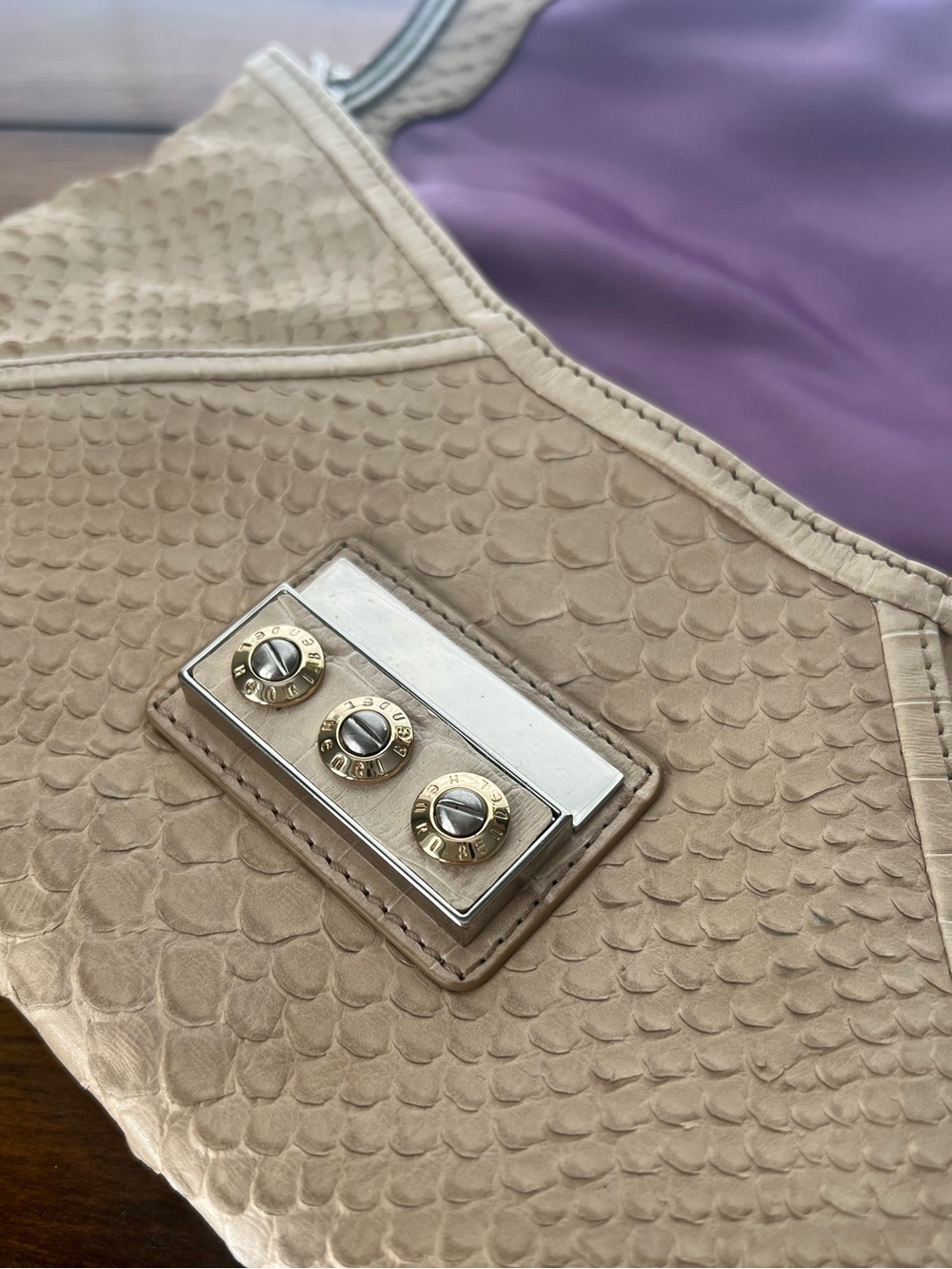 Henri Bendel Exotic Rivington Envelope Clutch Evening Bag - Genuine Watersnake - Picture 2 of 10
